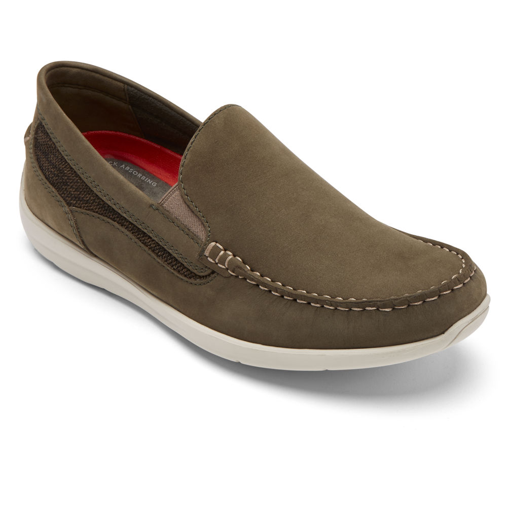 Rockport Slip-Ons Herre Mørke Olivengrønne - Cullen Venetian - KOBA53819